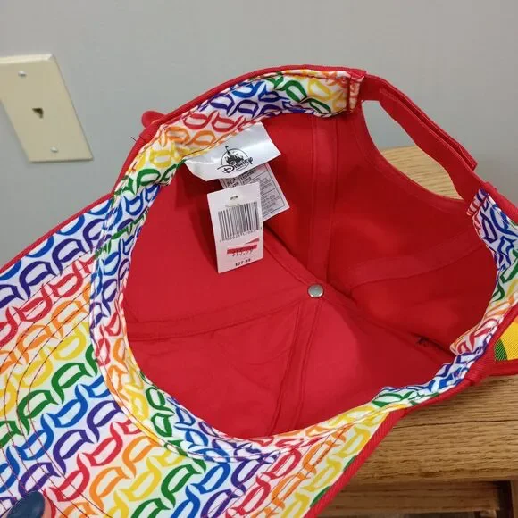 NWT‎ Disneyland Red & Rainbow Mickey Mouse Ears Pride Hat Adult Size Adjustable - Picture 2 of 8